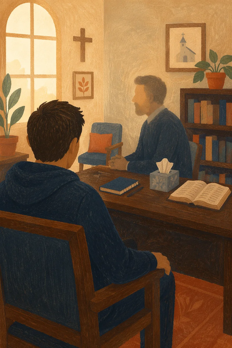 Pastoral Counseling in a Warm Church Office