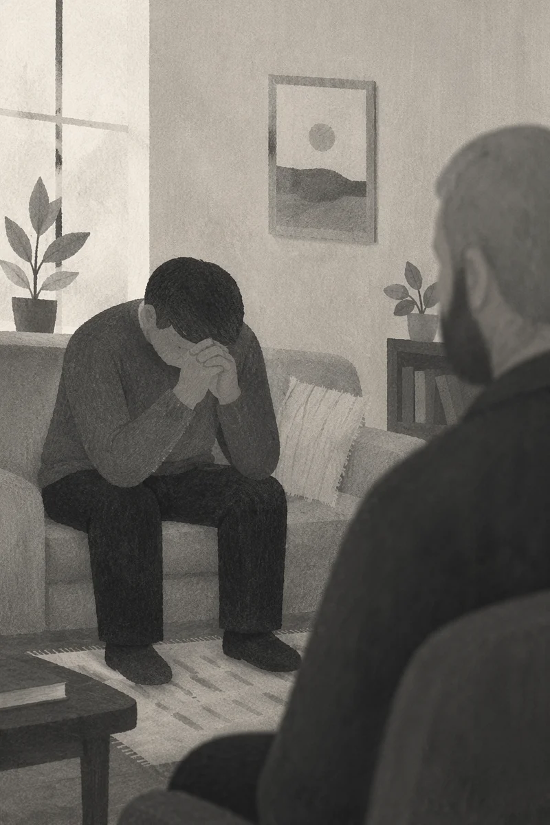Quiet Pastoral Counseling in Church Office