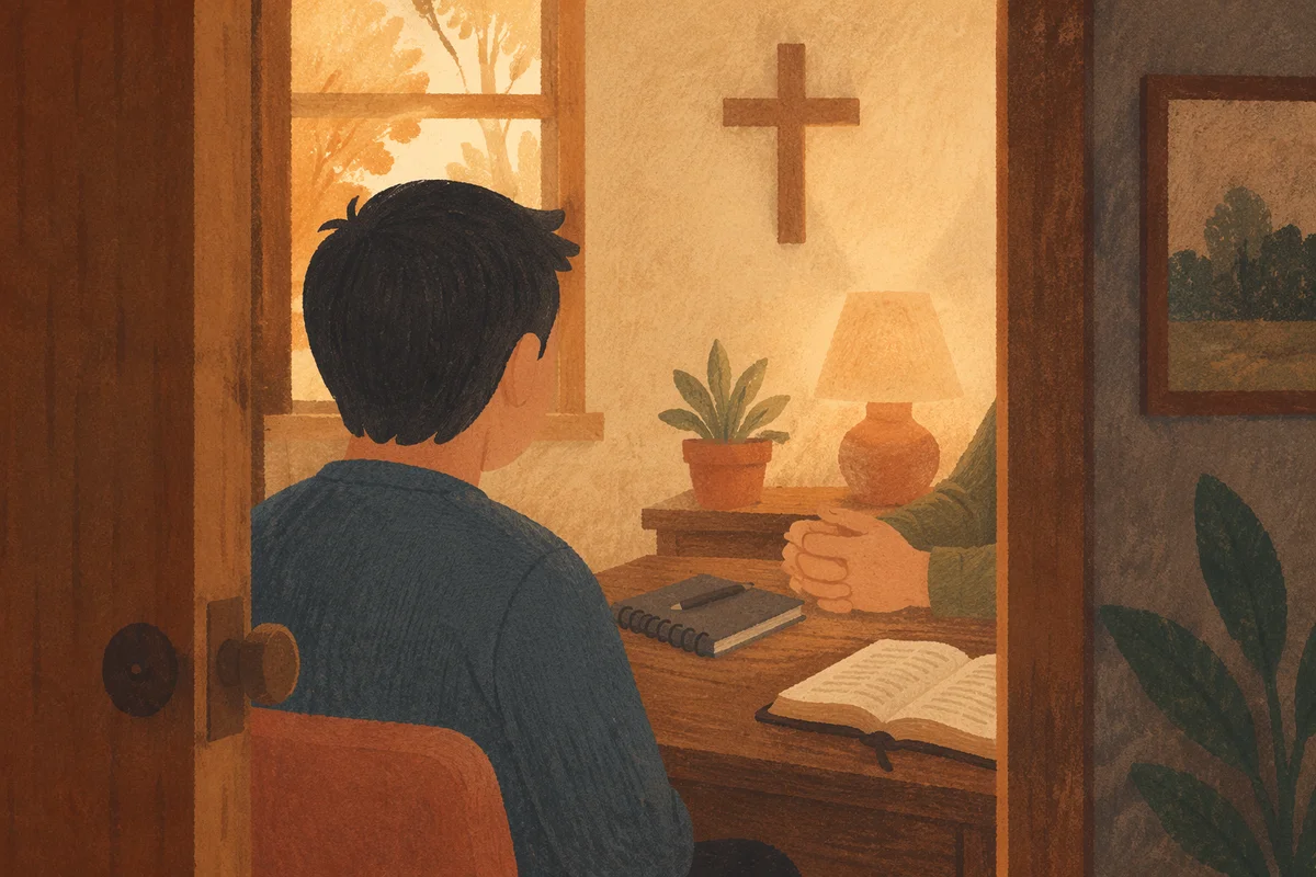 Quiet Pastoral Counseling in Church Office