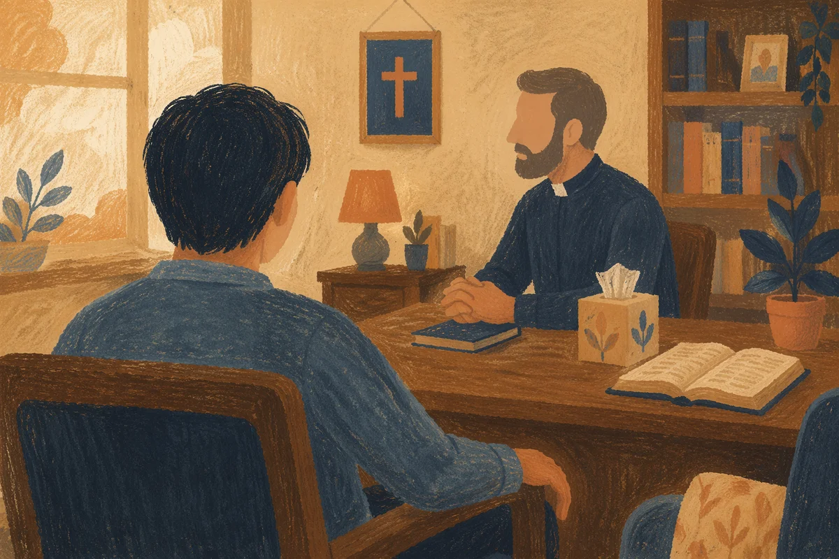 Pastoral Counseling in a Warm Church Office