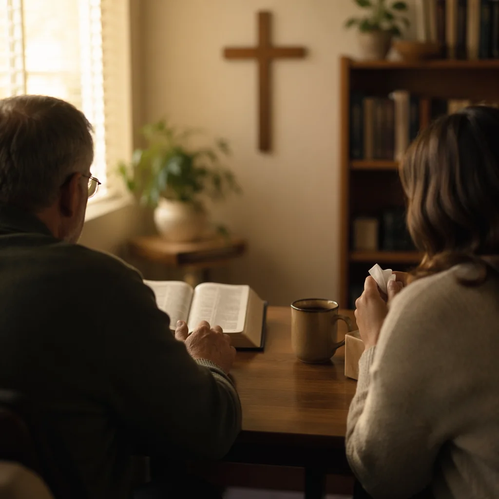 Confidential Pastor Counseling in Church Office
