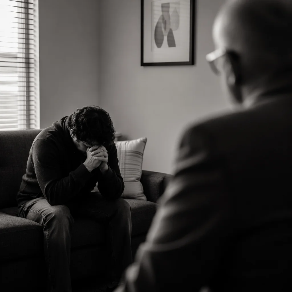 Quiet Pastoral Counseling in Church Office