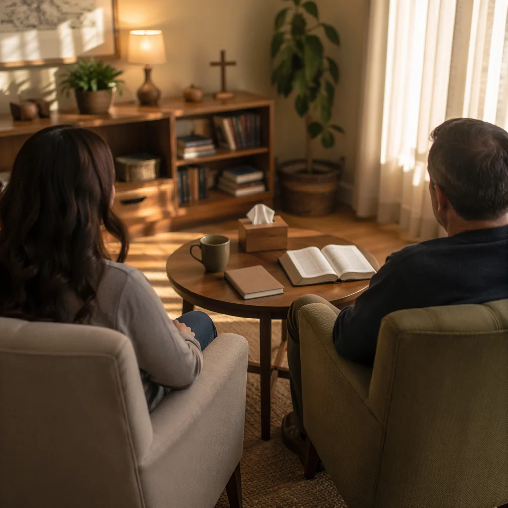 Confidential Church Counseling Office Conversation