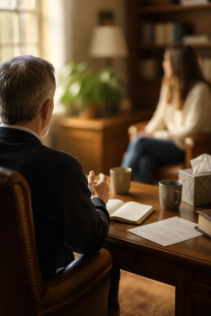 Pastoral Counseling in a Quiet Church Office