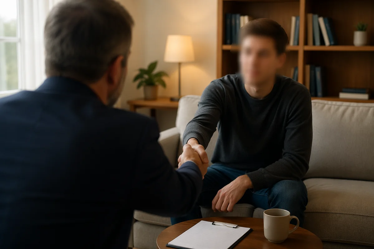 Compassionate Pastor Counseling in Quiet Office