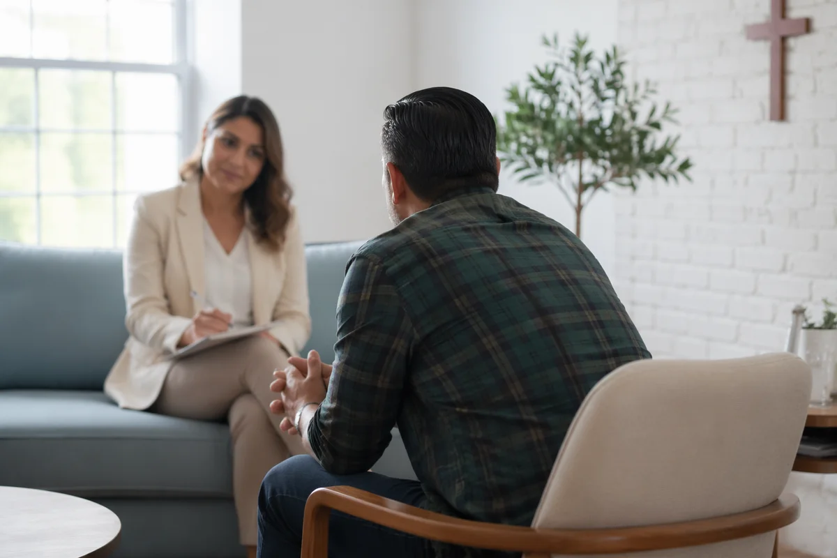 Pastoral Counseling in a Peaceful Church Office