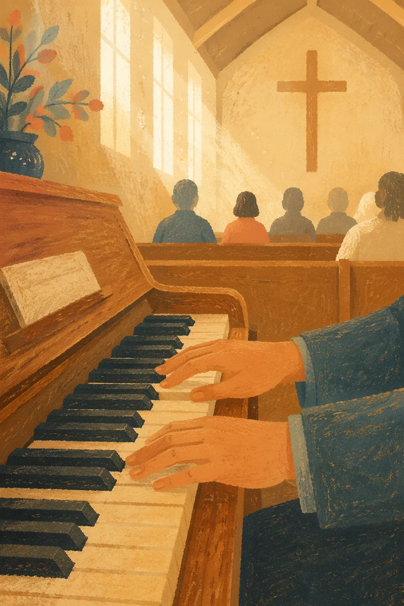 Soft Morning Worship Piano in Chapel