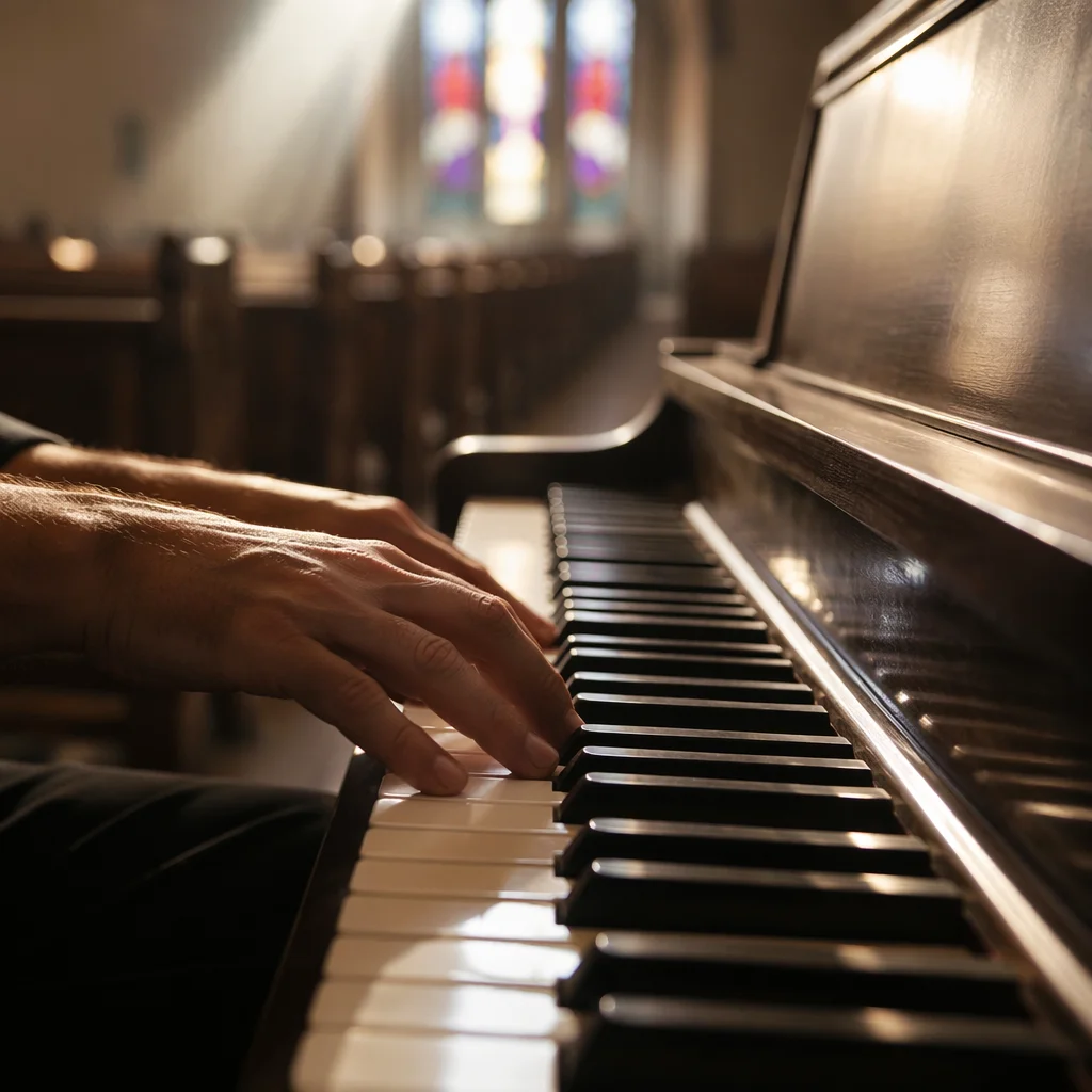 Soft Morning Worship Piano in Church