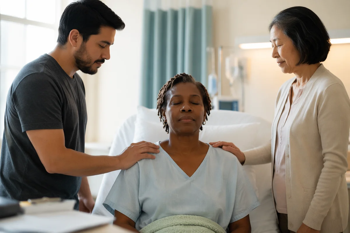 Prayer and Support in Hospital Room