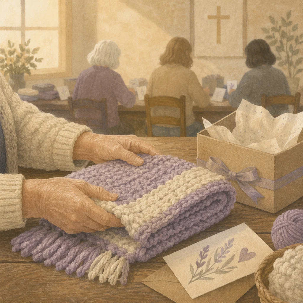 Prayer Shawl Gift Ministry in Fellowship Room