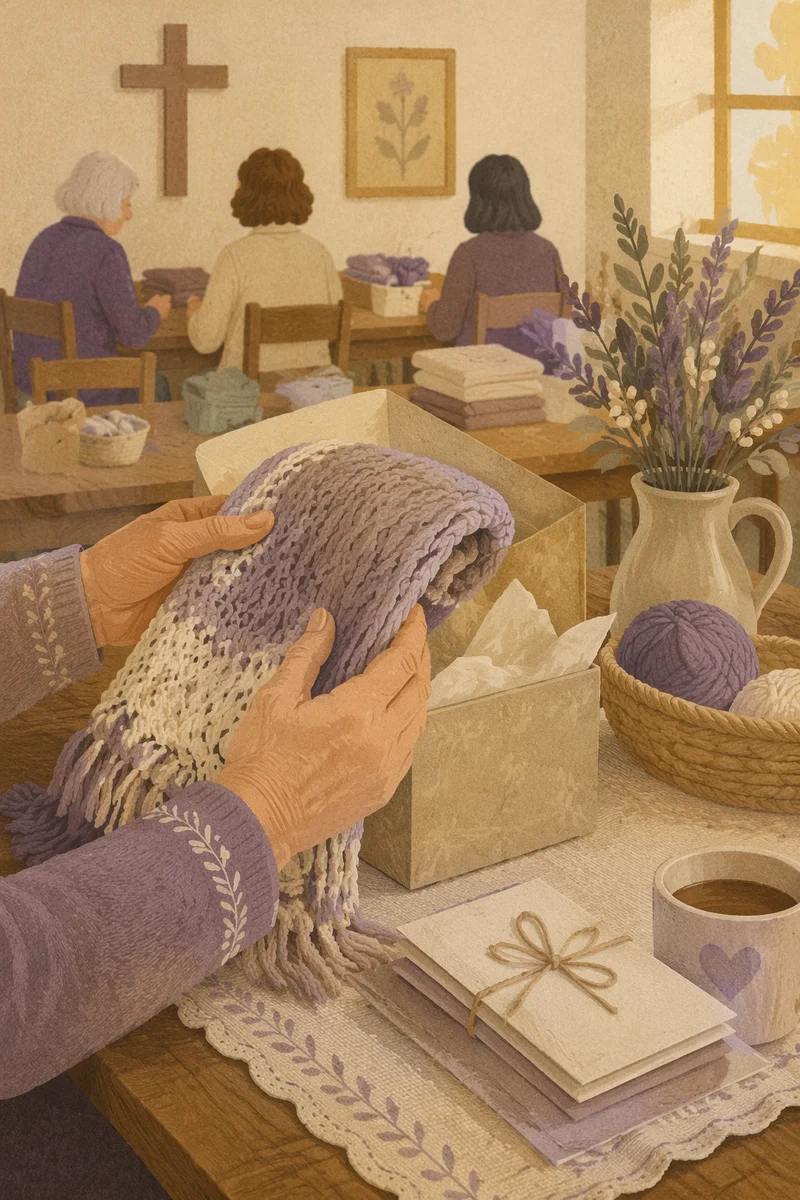 Prayer Shawl Gift Ministry in Fellowship Room