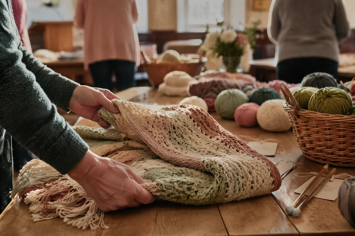 Handmade Prayer Shawl Ministry in Fellowship Room