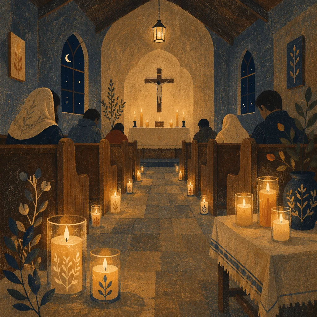 Night Prayer Vigil in Church Sanctuary
