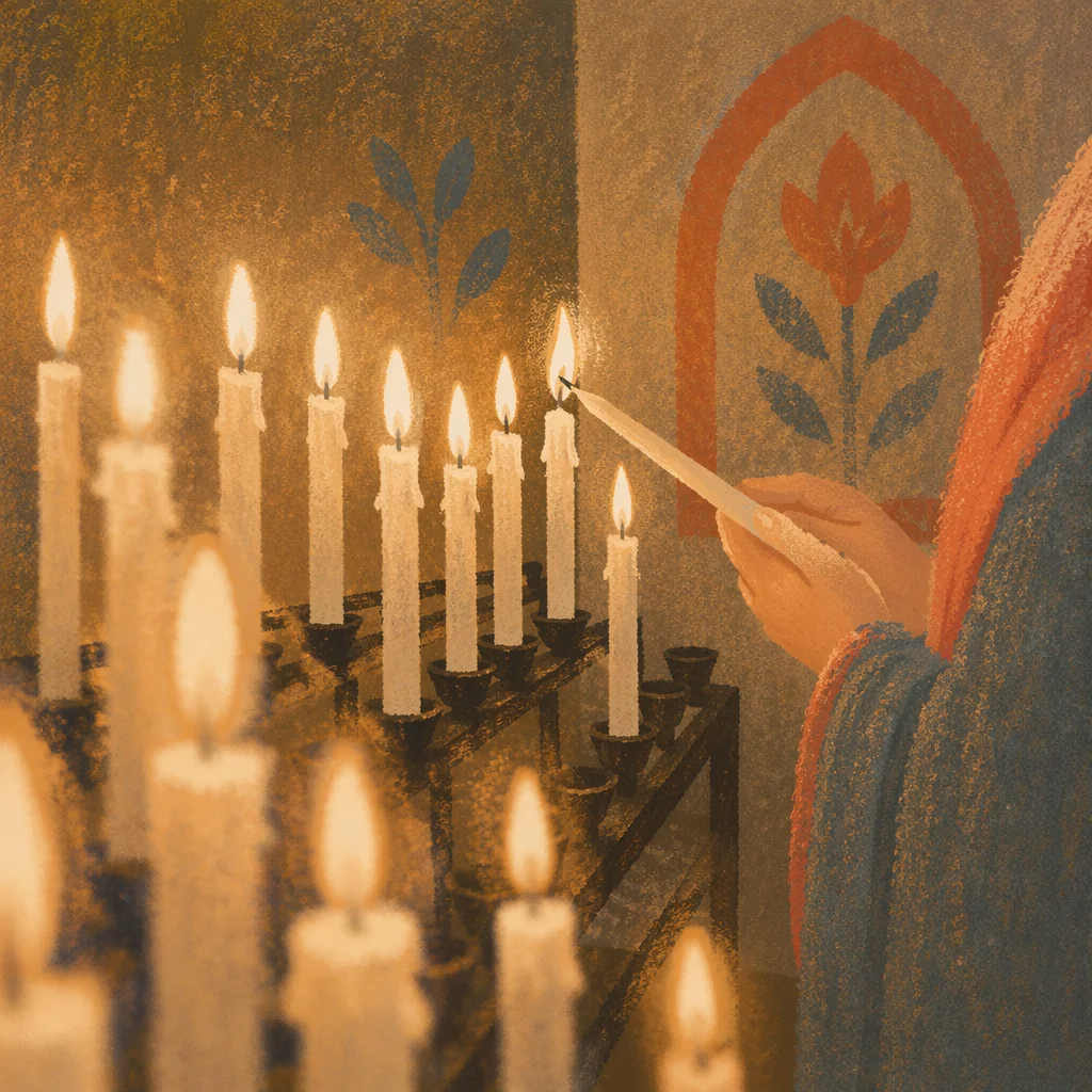 Night Prayer Vigil Candles in Sanctuary