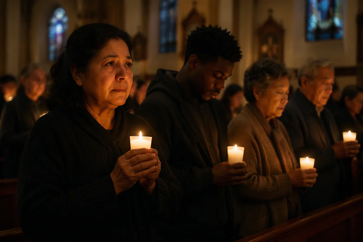 Candlelight Prayer Vigil in Church Sanctuary