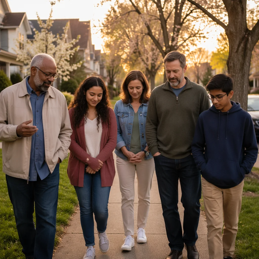 Neighborhood Prayer Walk at Golden Hour