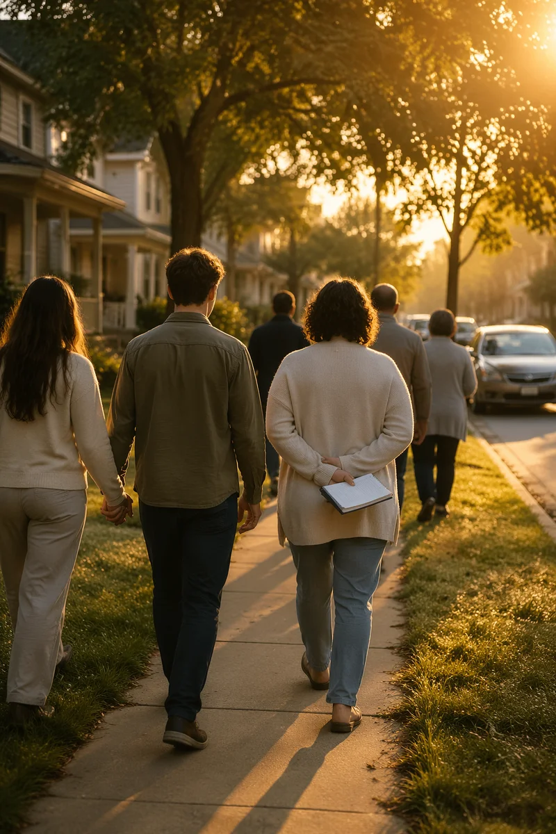 Neighborhood Prayer Walk at Golden Hour
