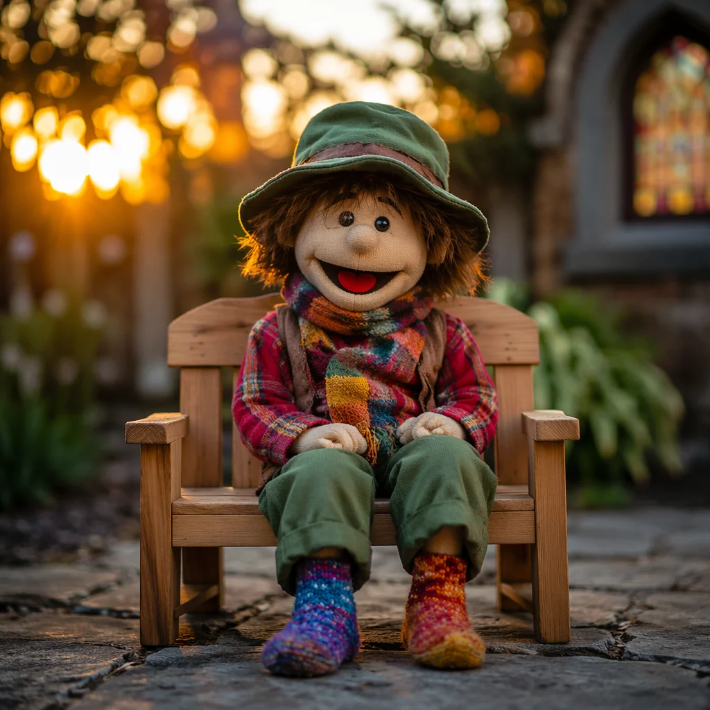 Cheerful Puppet Ministry in Church Garden
