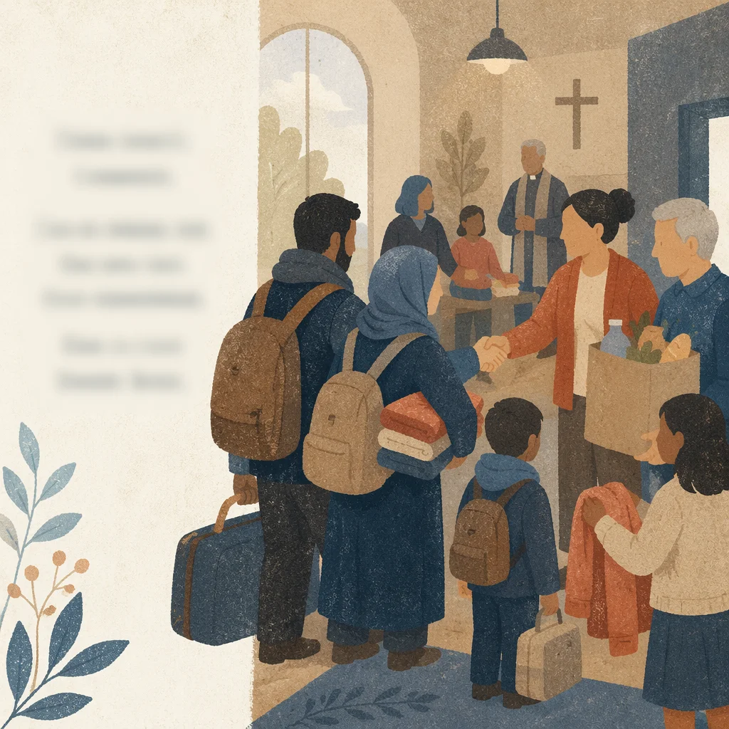 Church Welcome for Refugee Family Arrival