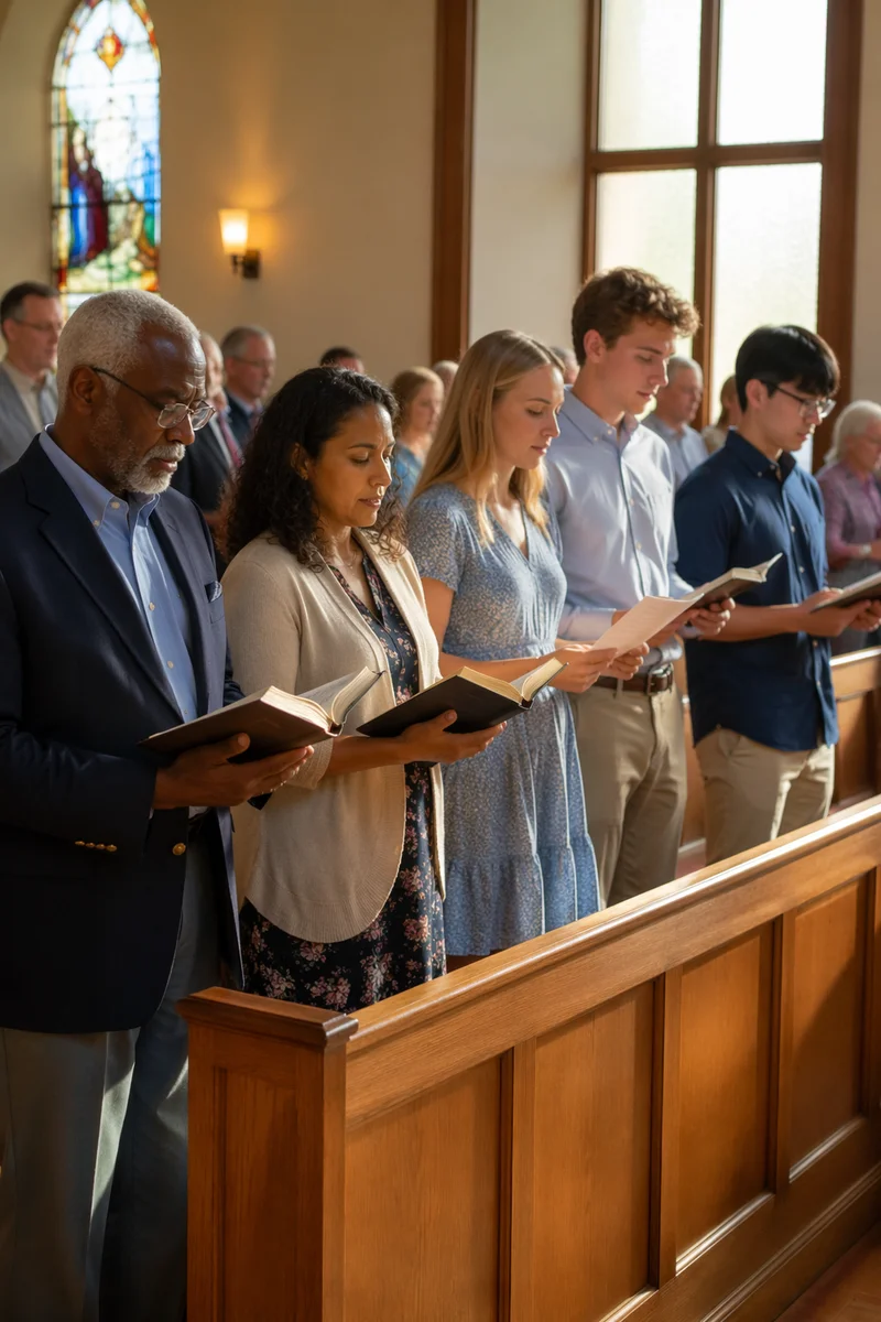 Congregation Standing for Responsive Reading Service