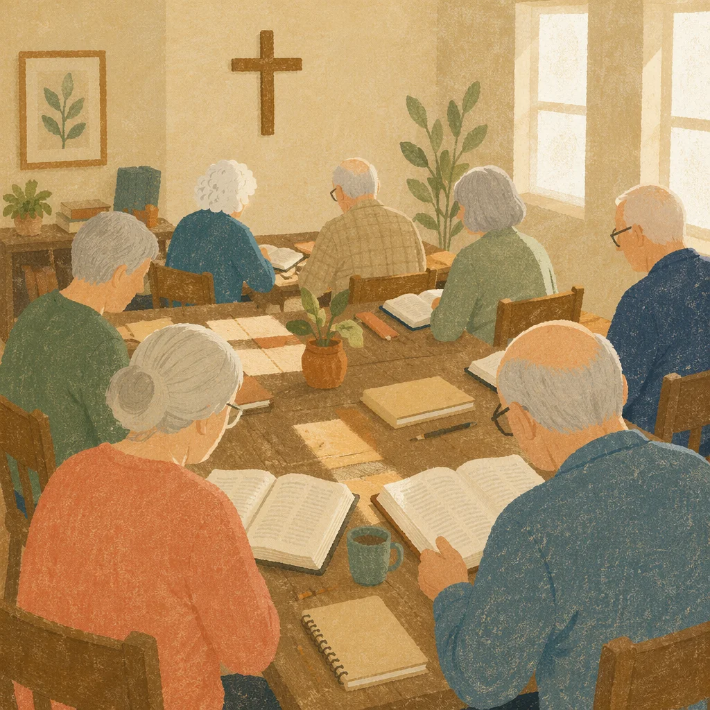 Senior Adults Bible Class in Church