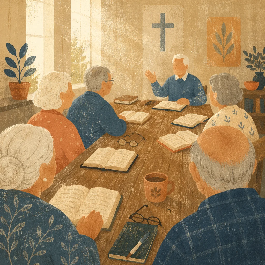 Senior Adults Bible Class in Morning Light