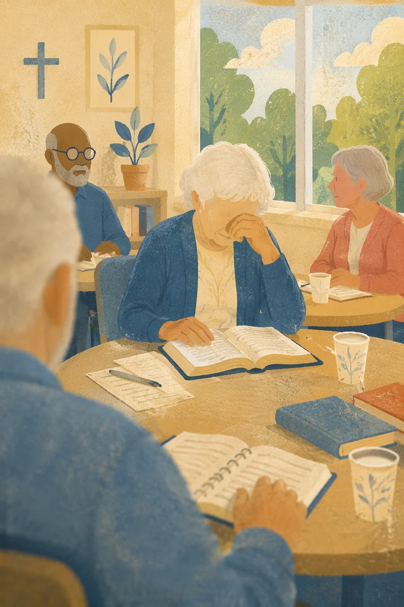 Senior Bible Class in Church Community Room