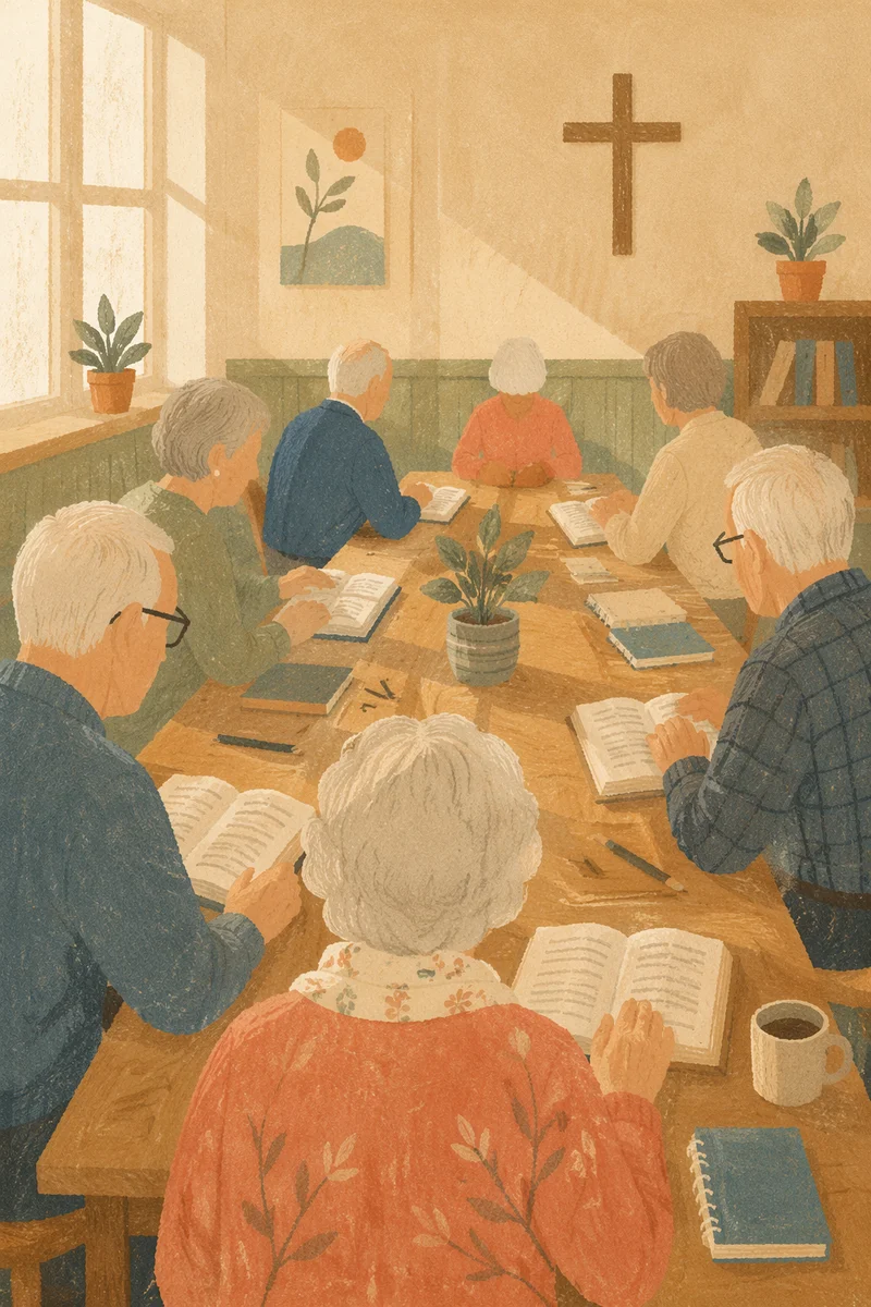 Senior Adults Bible Class in Church
