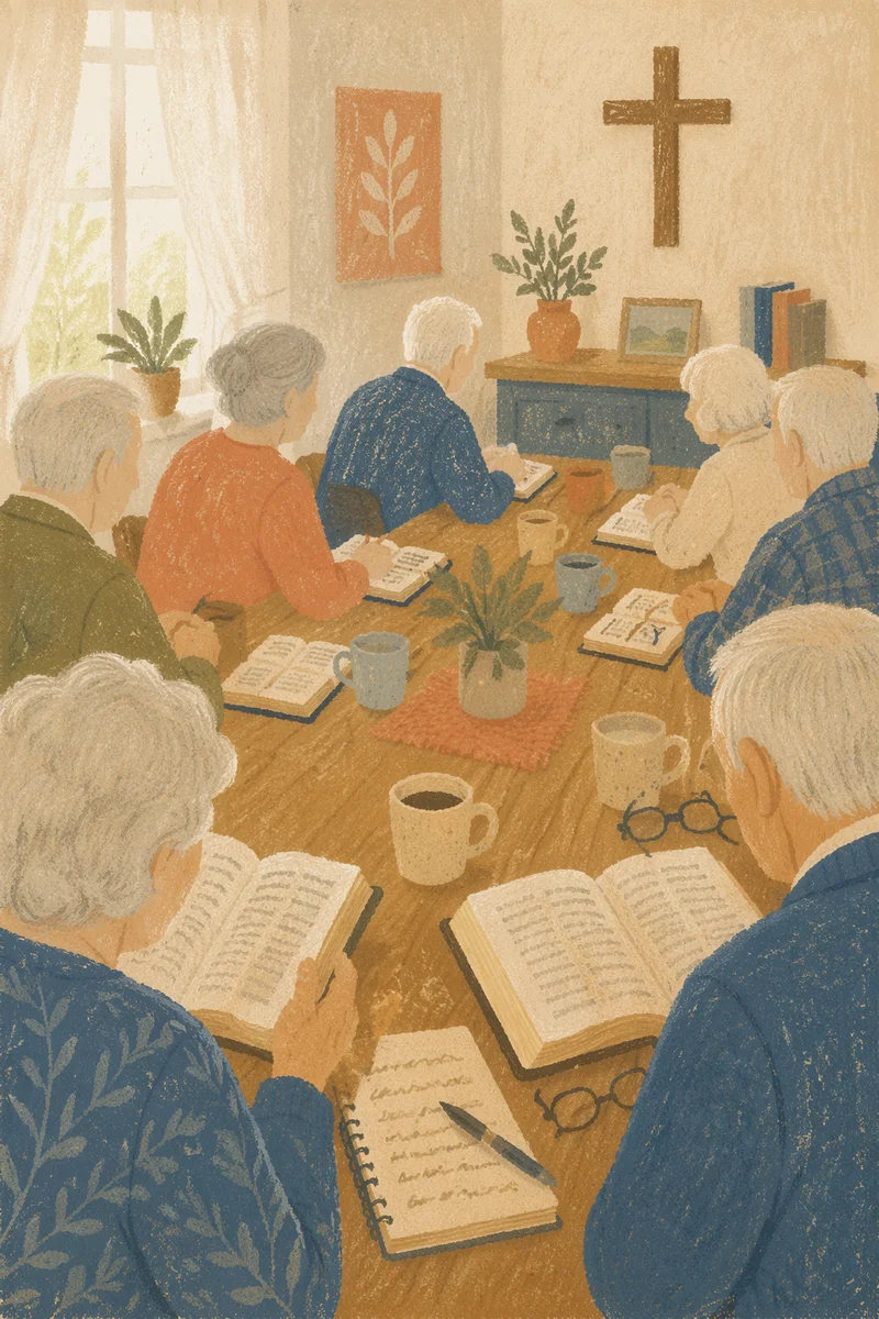 Senior Adults Bible Class in Church