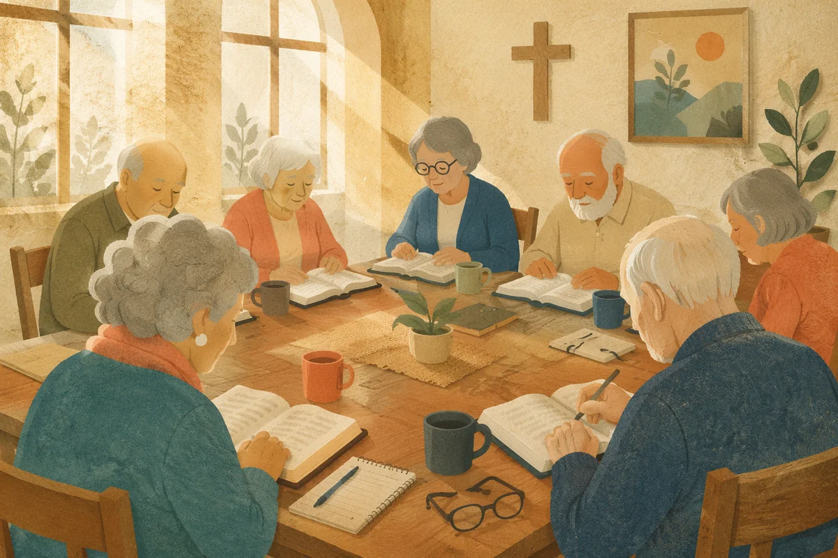 Senior Adults Bible Class in Morning Light
