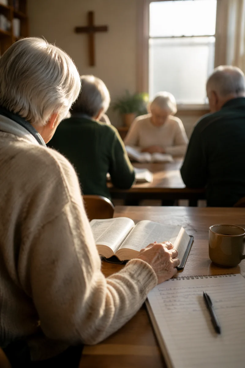 Senior Adults Bible Class in Church