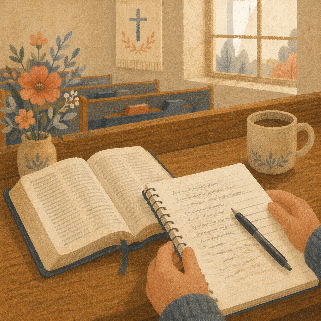 Open Bible and Sermon Notes Study