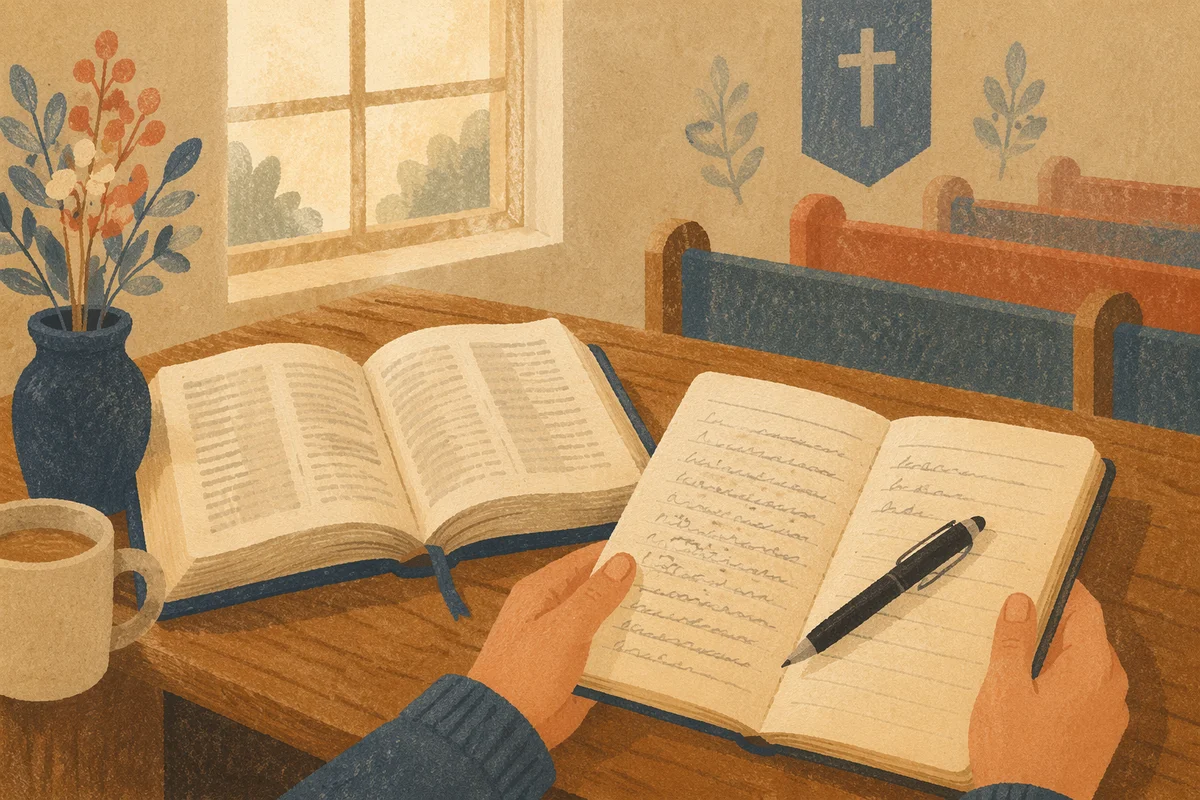 Open Bible and Sermon Notes Study