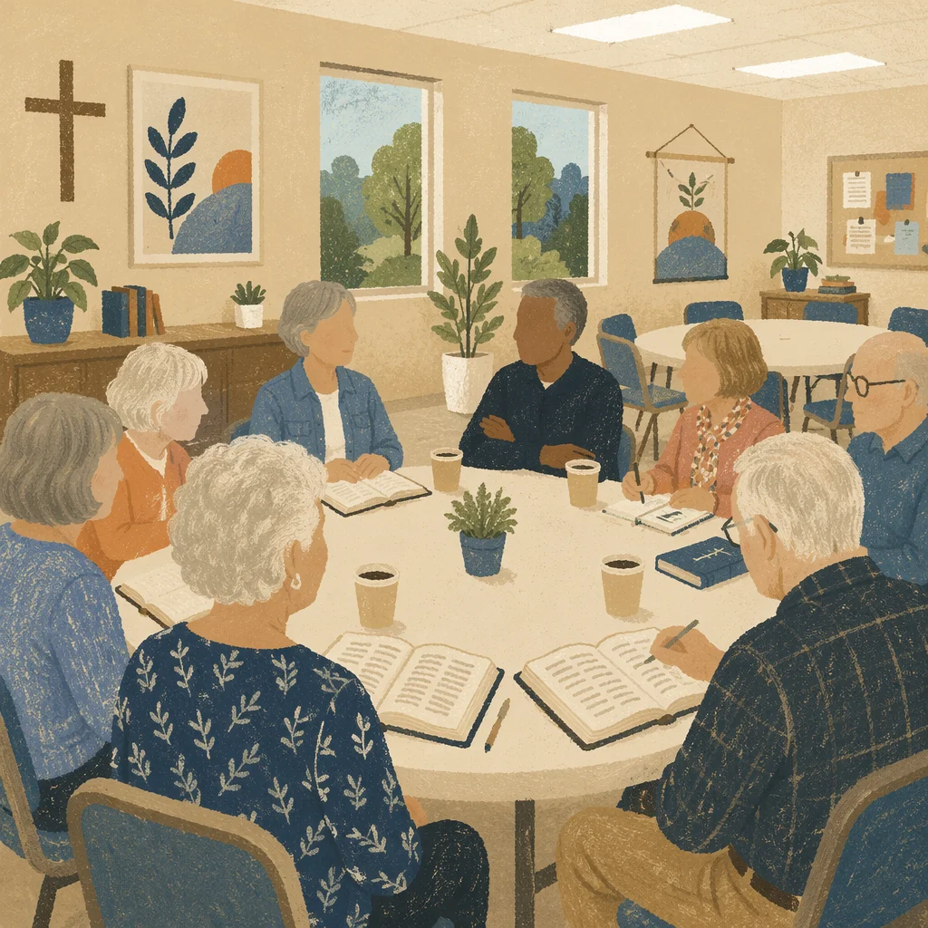 Senior Bible Study Fellowship Around Table
