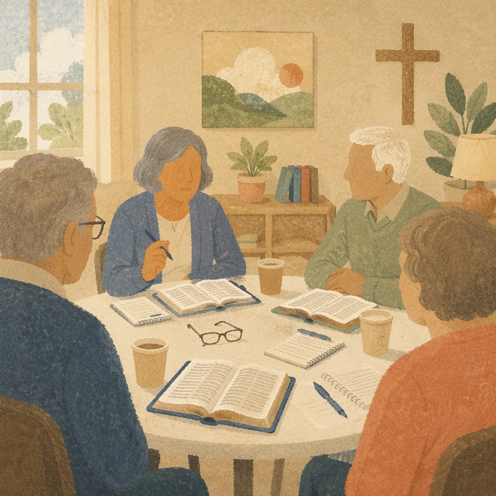 Intimate Small Group Bible Study Gathering