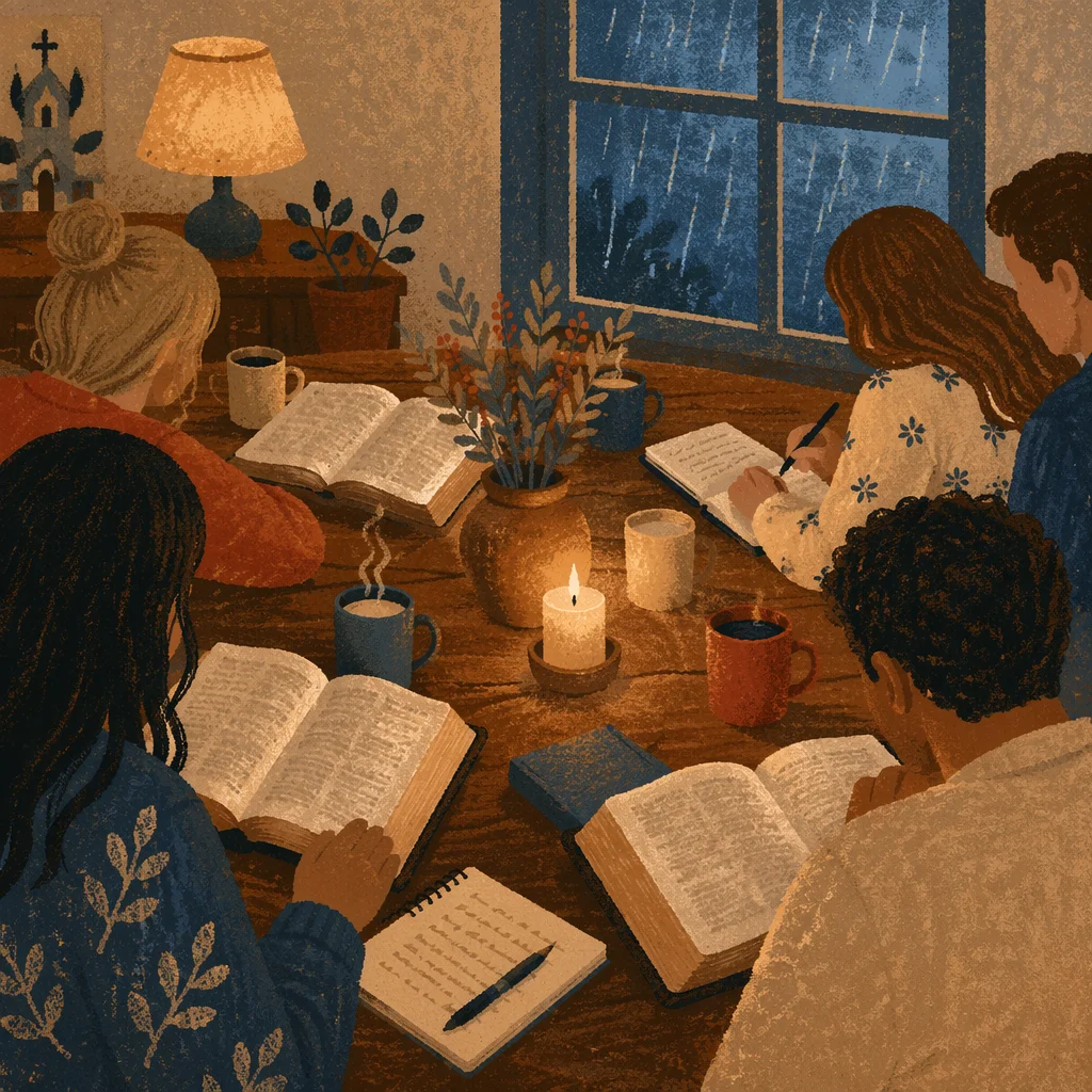 Cozy Small Group Bible Study Gathering