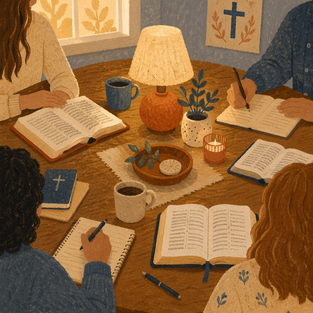 Cozy Small Group Bible Study Table