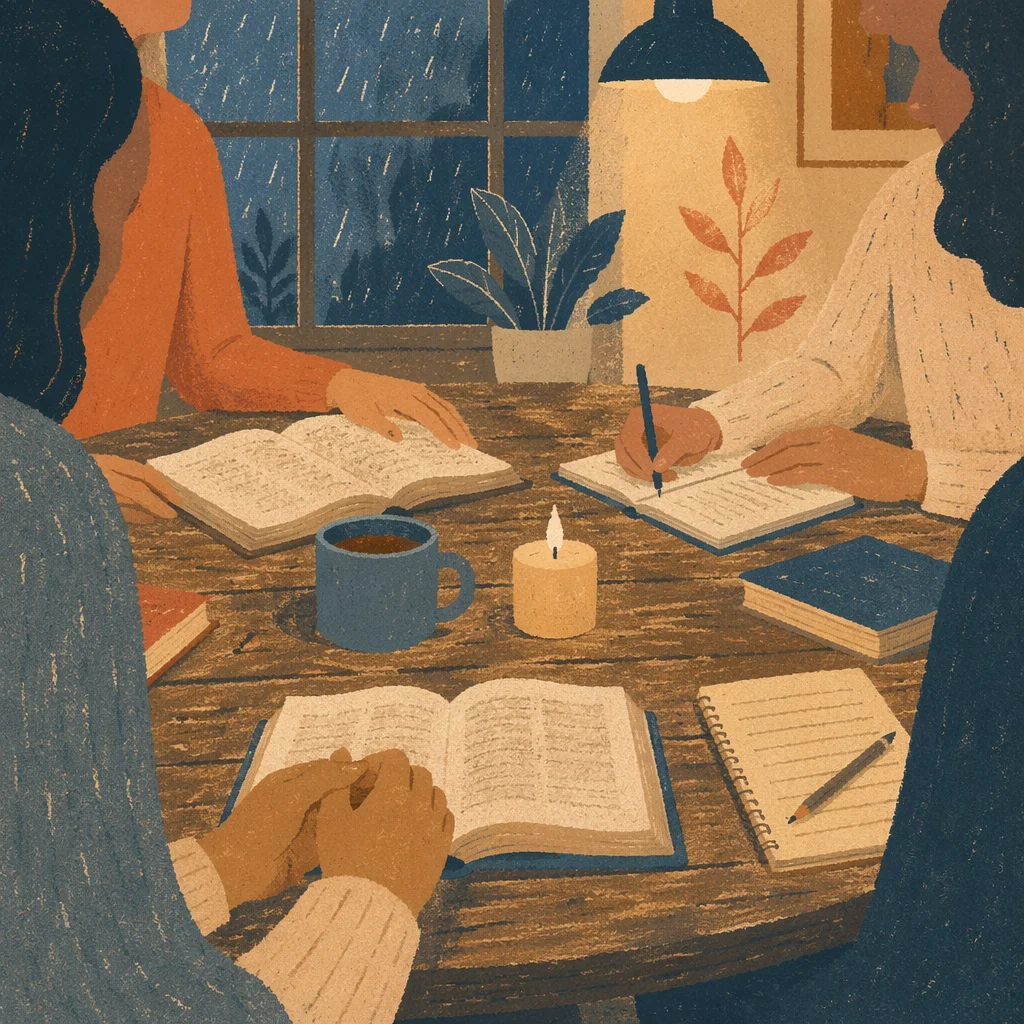 Cozy Small Group Bible Study Gathering