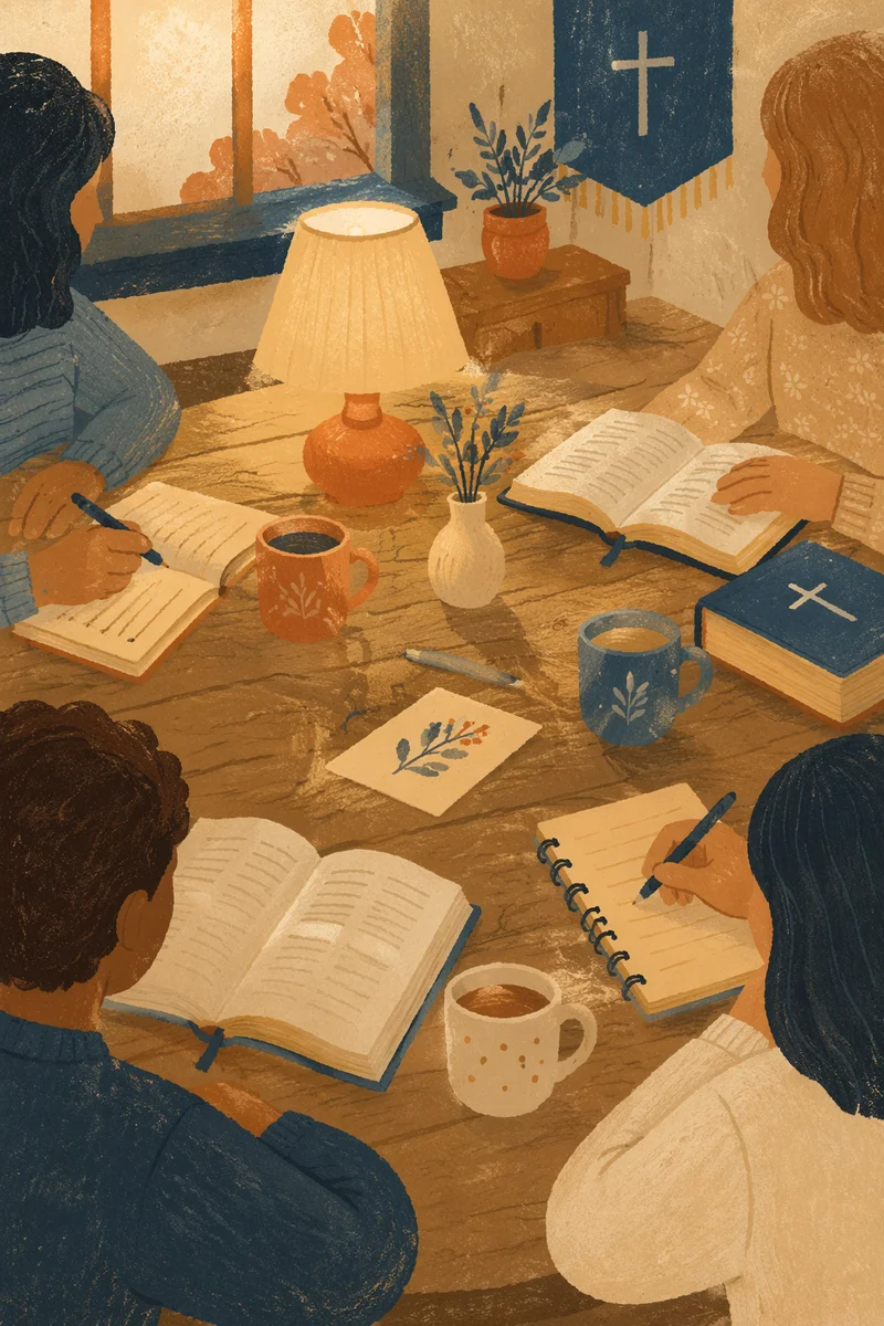 Cozy Small Group Bible Study Table