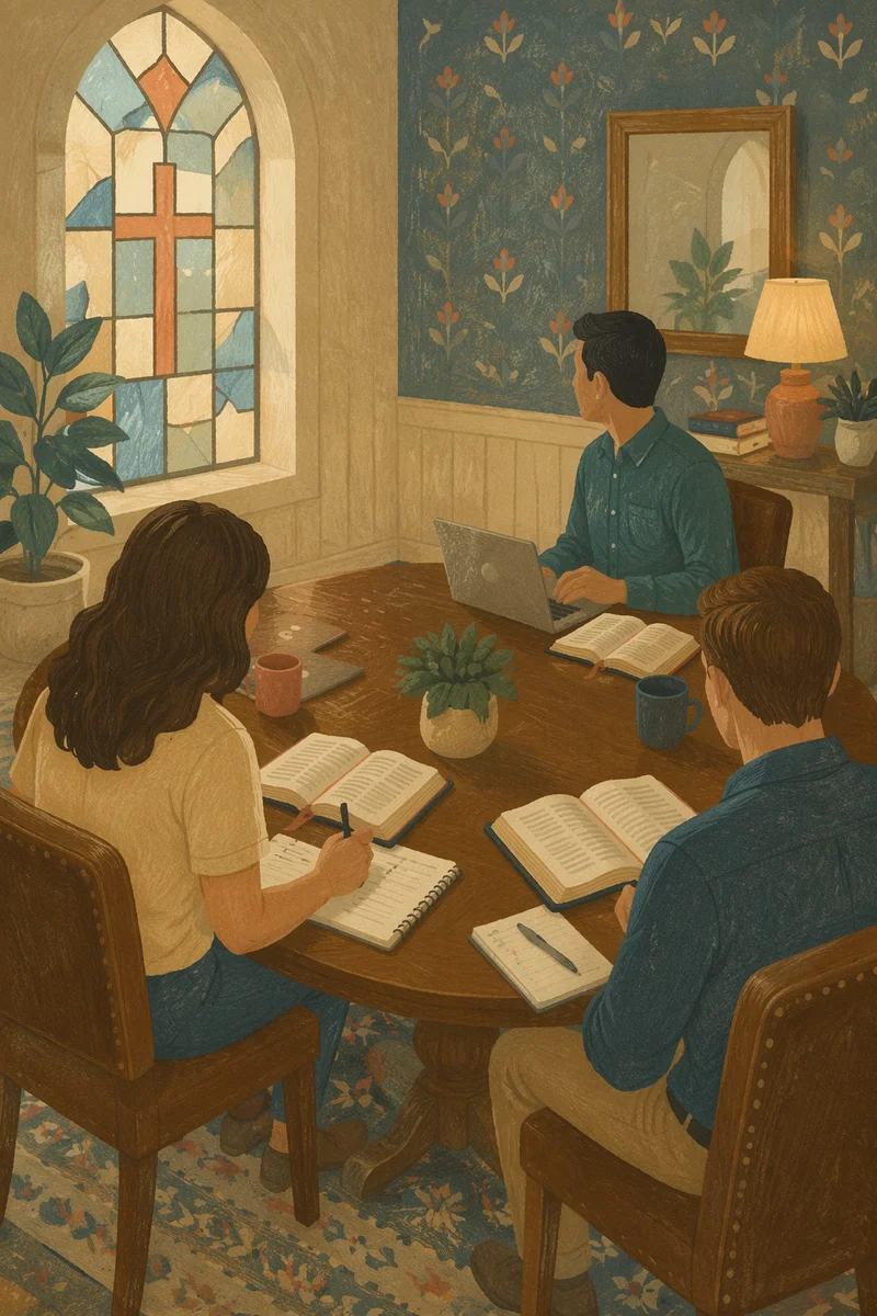 Small Group Bible Study in Chapel