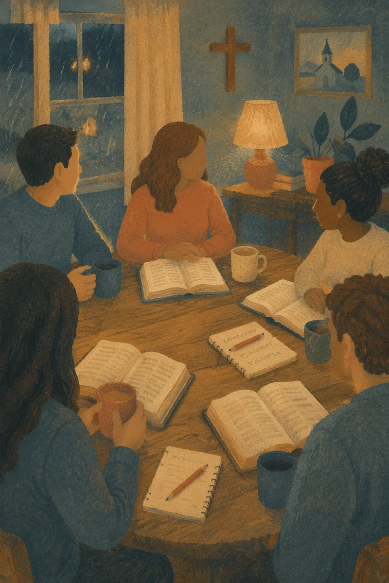 Cozy Small Group Bible Study Gathering