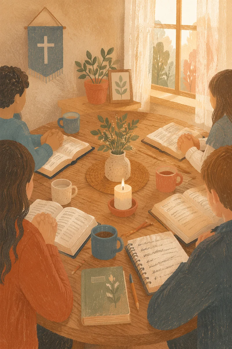 Cozy Small Group Bible Study Table