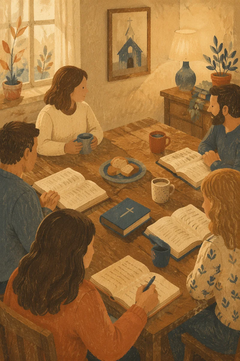 Cozy Small Group Bible Study Gathering