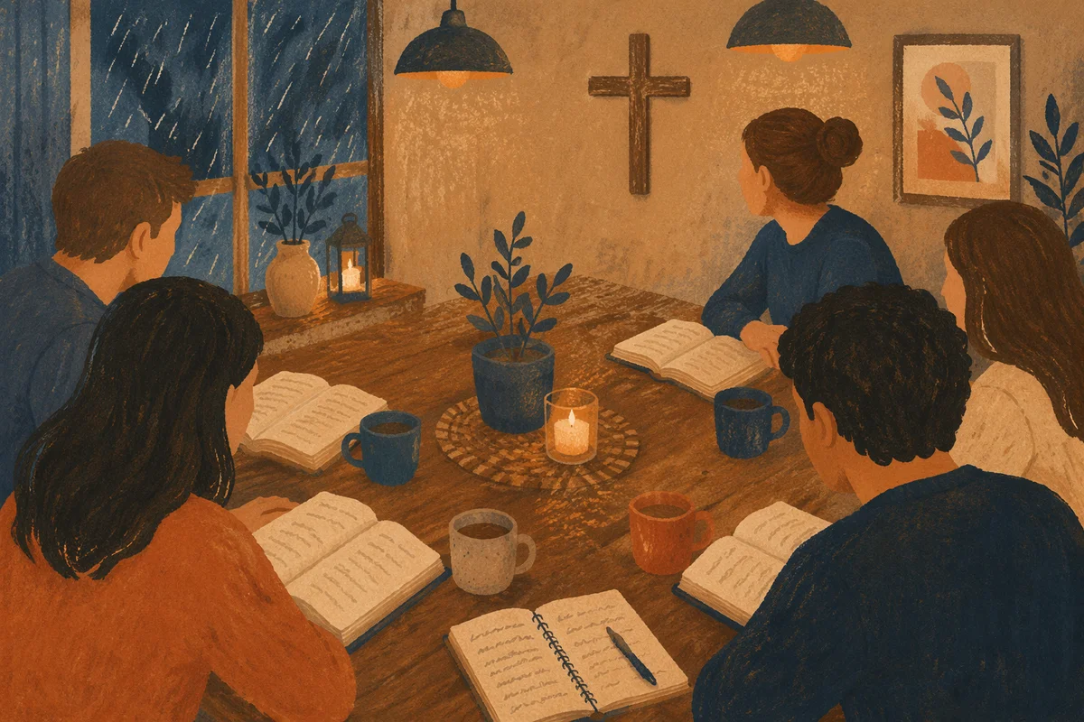 Cozy Small Group Bible Study Gathering
