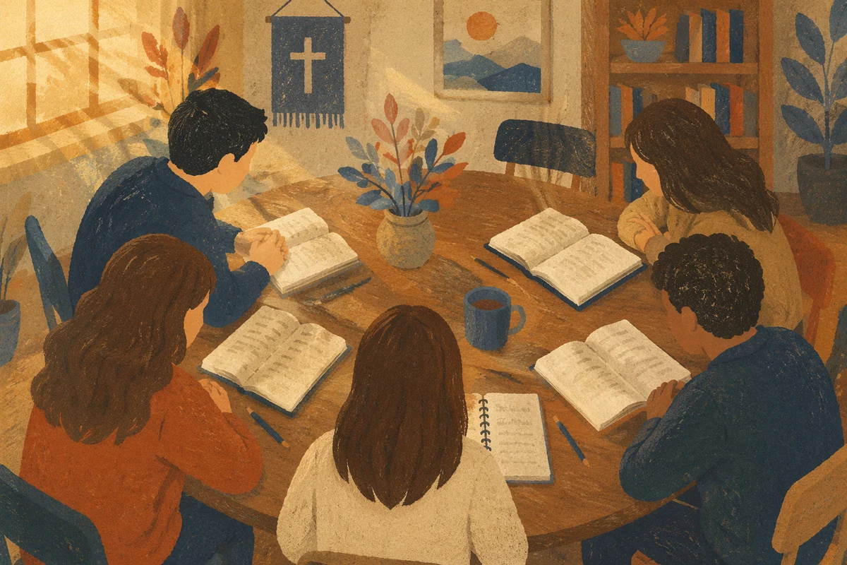 Cozy Small Group Bible Study Table