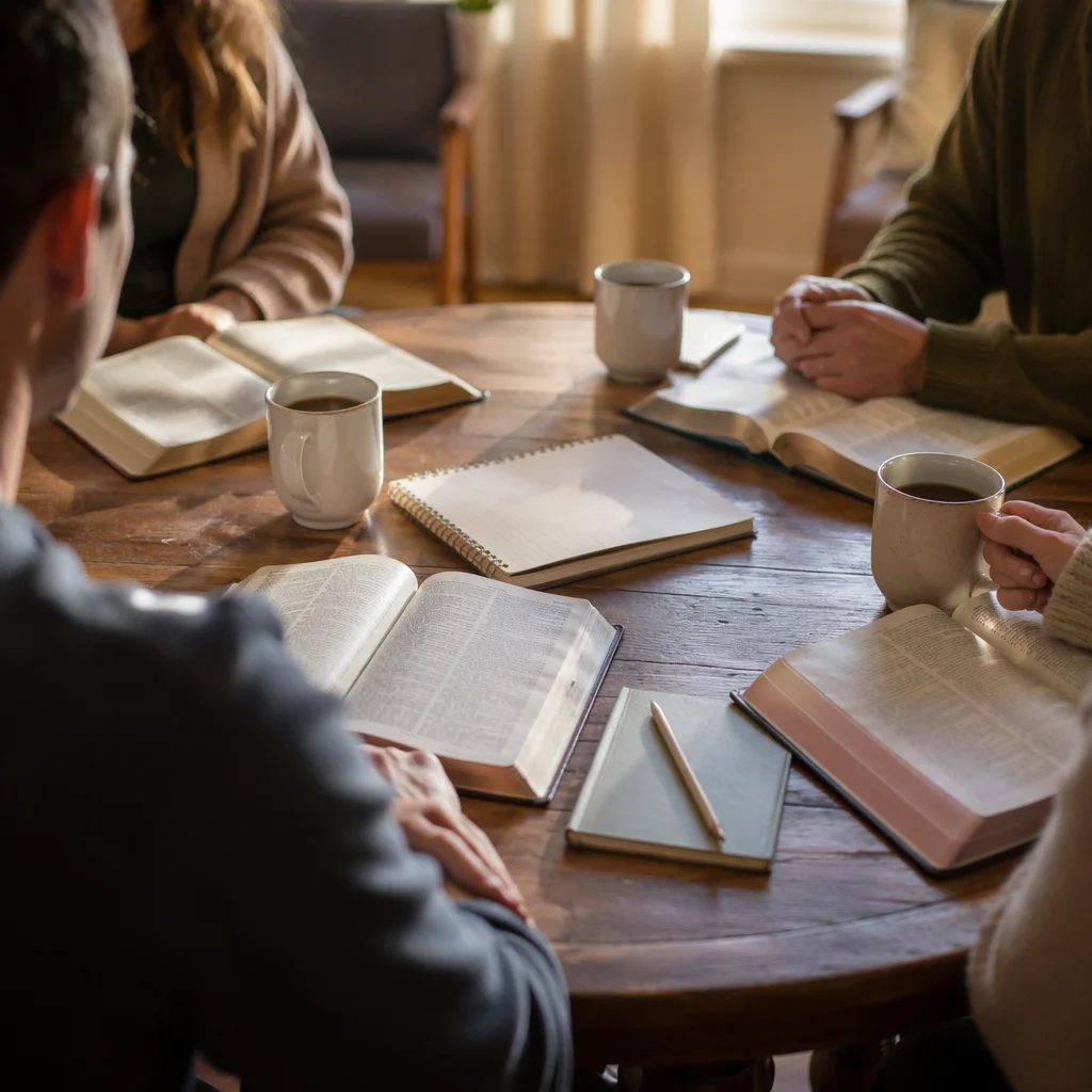 Warm Small Group Bible Study Table