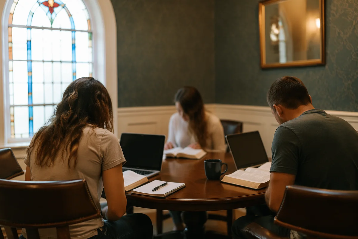 Small Group Bible Study in Chapel