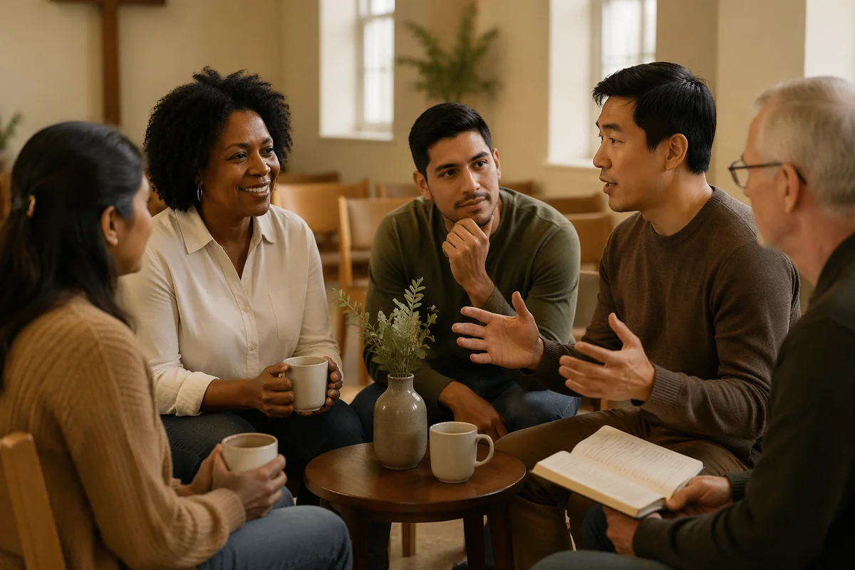 Church Discussion Circle with Coffee