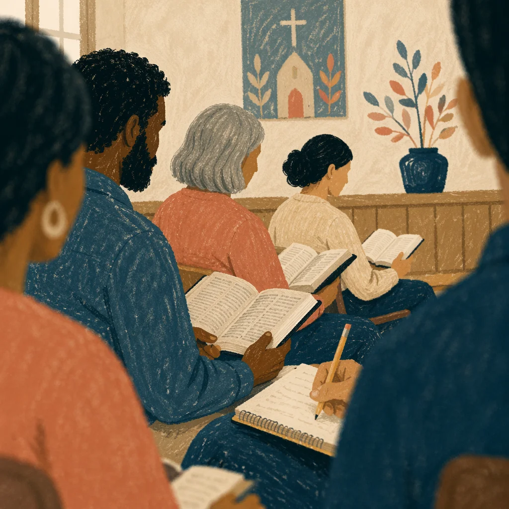 Diverse Small Group Studying Open Bibles