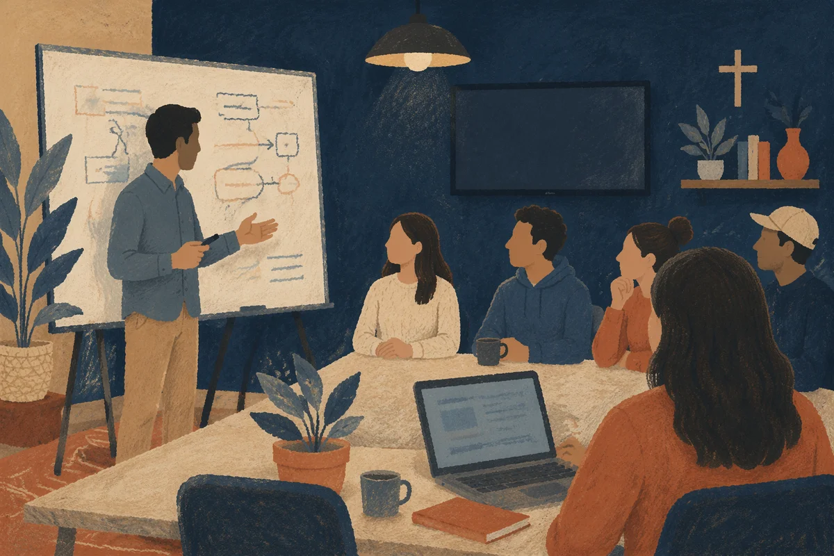 Small Group Leader Guiding Church Discussion